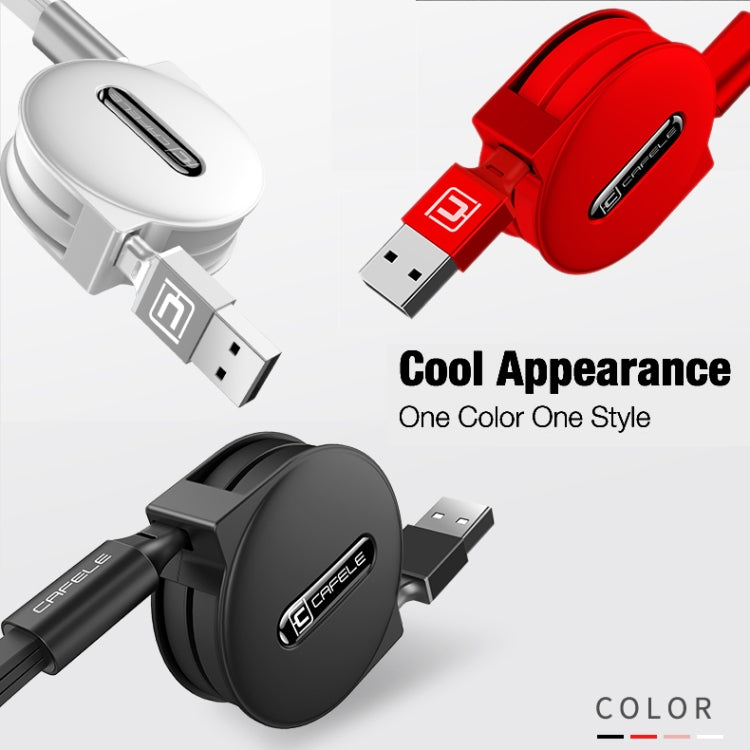 CAFELE 3 In 1 8 Pin + Micro USB + Type-C / USB-C Charging Data Cable, Length: 1.2m(Red) - Multifunction Cable by CAFELE | Online Shopping UK | buy2fix