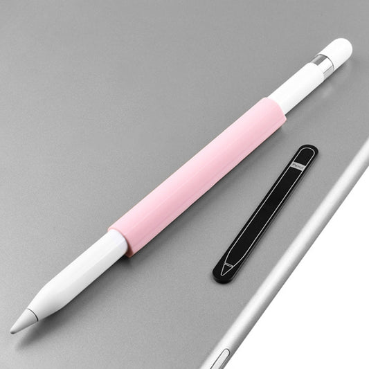 Magnetic Sleeve Silicone Holder Grip Set for Apple Pencil (Pink) - Pencil Accessories by buy2fix | Online Shopping UK | buy2fix