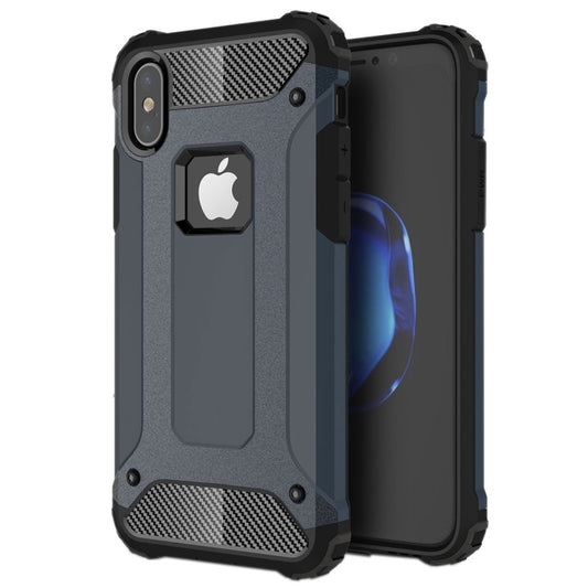 For iPhone X / XS Magic Armor TPU + PC Combination Case(navy) - More iPhone Cases by buy2fix | Online Shopping UK | buy2fix