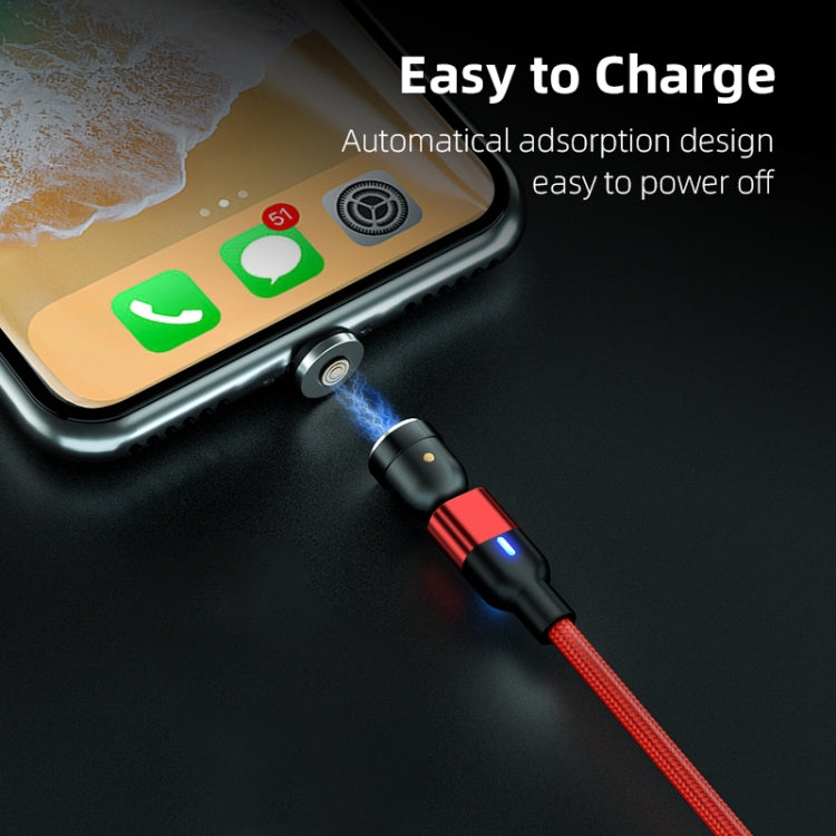 1m 3A Output USB to 8 Pin 540 Degree Rotating Magnetic Data Sync Charging Cable(Black) - Charging Cable & Head by buy2fix | Online Shopping UK | buy2fix