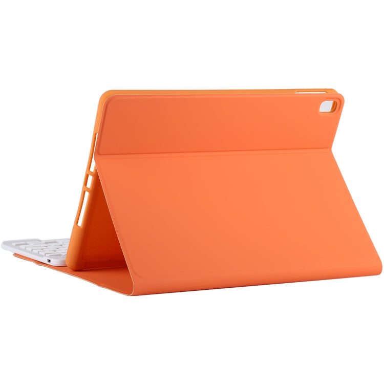 TG11B Detachable Bluetooth White Keyboard + Microfiber Leather Tablet Case for iPad Pro 11 inch (2020), with Pen Slot & Holder (Orange) - For iPad Pro by buy2fix | Online Shopping UK | buy2fix