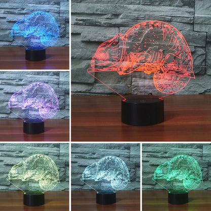 Chameleon Shape 3D Colorful LED Vision Light Table Lamp, USB Touch Version - Novelty Lighting by buy2fix | Online Shopping UK | buy2fix