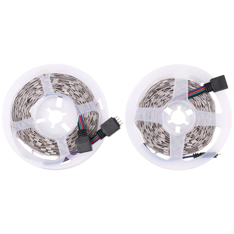 2pcs Bare Board 5050 SMD RGB LED Rope Light, 30 LED/m, Length: 5m, 12V 2A 100-240V, with 24 Keys Doodle Controller (AU Plug) - Bare Board Light by buy2fix | Online Shopping UK | buy2fix