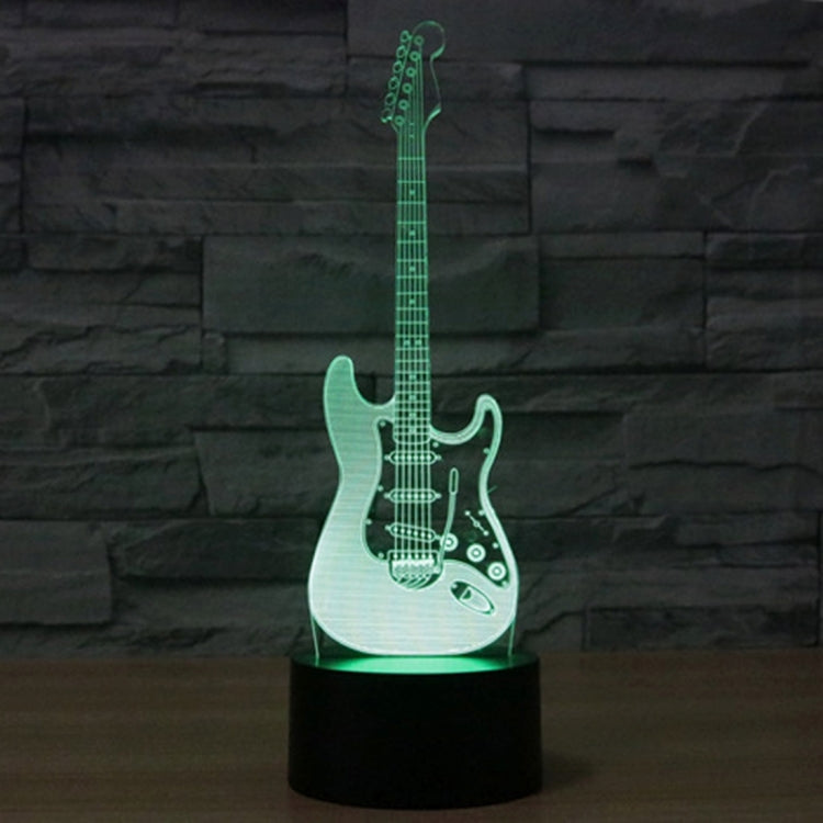 Electric Guitar Shape 3D Touch Switch Control LED Light , 7 Color Discoloration Creative Visual Stereo Lamp Desk Lamp Night Light - Novelty Lighting by buy2fix | Online Shopping UK | buy2fix