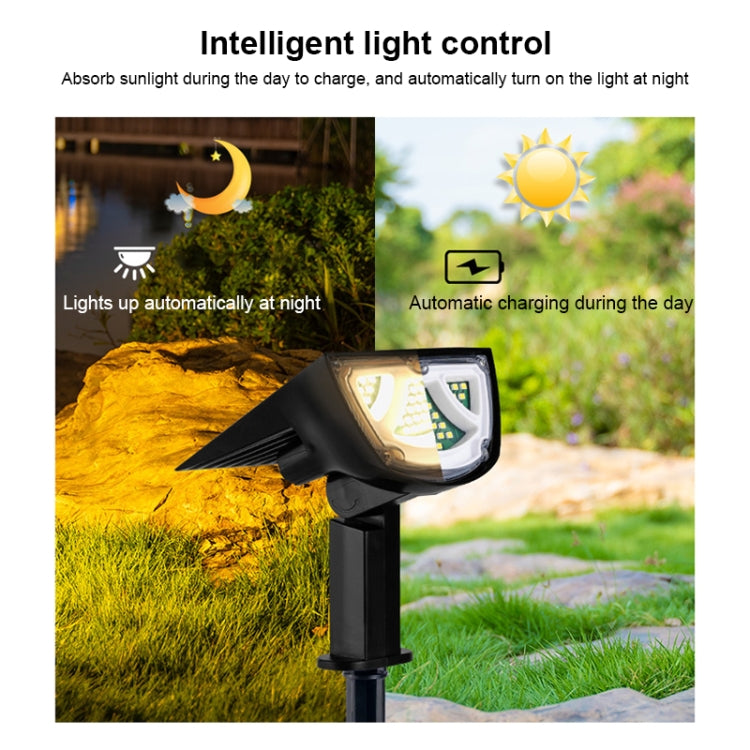 Solar Projection Light Outdoor IP65 Waterproof LED Landscape Garden Ground Plug Light Decorative Lawn Lamp (White Light) - Solar Lights by buy2fix | Online Shopping UK | buy2fix