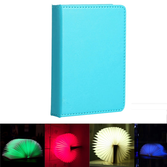 Foldable Pages RGB + Warm White Light Book Shape LED Light , Creative Portable USB Charging Big Size Night Light(Blue) - Night Lights by buy2fix | Online Shopping UK | buy2fix