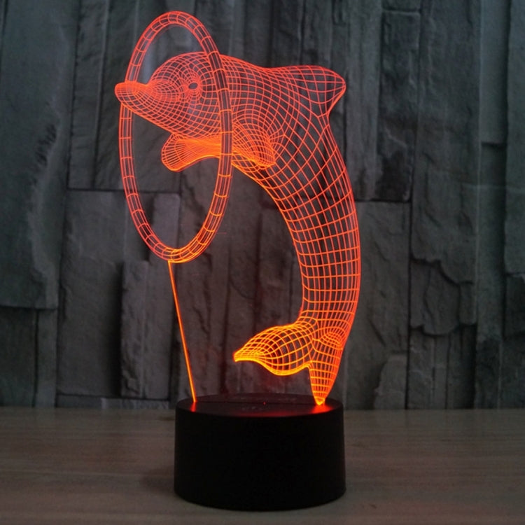 Dolphin Style 3D Touch Switch Control LED Light , 7 Colour Discoloration Creative Visual Stereo Lamp Desk Lamp Night Light - Novelty Lighting by buy2fix | Online Shopping UK | buy2fix