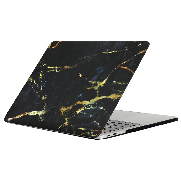 For 2016 New Macbook Pro 13.3 inch A1706 & A1708 Black Gold Texture Marble Pattern Laptop Water Decals PC Protective Case - MacBook Pro Cases by buy2fix | Online Shopping UK | buy2fix