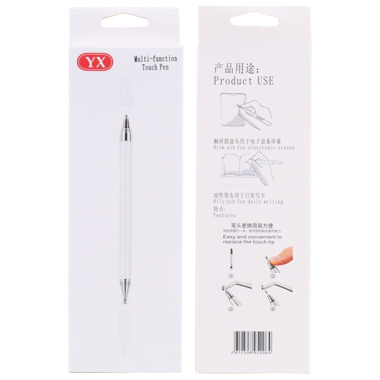 Pt360 2 in 1 Universal Silicone Disc Nib Stylus Pen with Common Writing Pen Function (Black) - Stylus Pen by buy2fix | Online Shopping UK | buy2fix