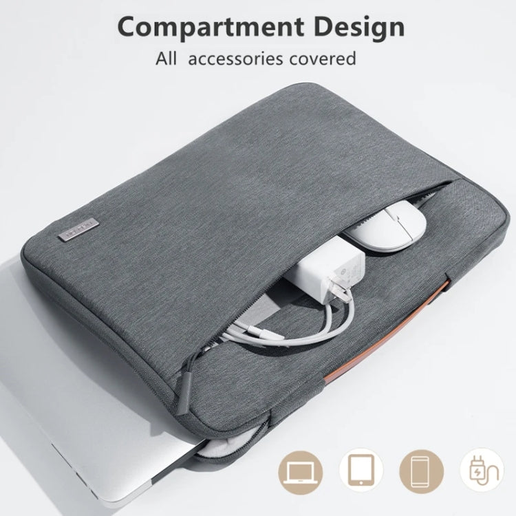 For 13 inch Laptop Zipper Waterproof  Handheld Sleeve Bag (Green) - 13.3 inch by buy2fix | Online Shopping UK | buy2fix
