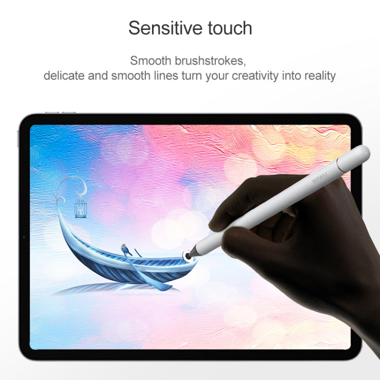 WIWU Pencil One Universal Tablet PC Disc Nib Passive Capacitive Pen Stylus with Ballpoint Nib & Magnetic Cap, Compatible with IOS & Android System Devices - Stylus Pen by WIWU | Online Shopping UK | buy2fix