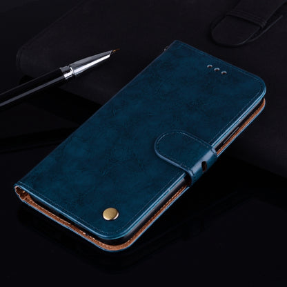 For Huawei P10 Lite Business Style Oil Wax Texture Horizontal Flip Leather Case with Holder & Card Slots & Wallet (Blue) - Huawei Cases by buy2fix | Online Shopping UK | buy2fix