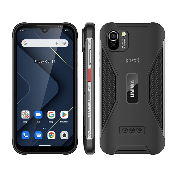 UNIWA W555 Rugged Phone, 3GB+32GB, Dual Rear Cameras, IP68 Waterproof Dustproof Shockproof, 5.71 inch Android 12.0 MTK6761 Quad Core up to 2.0GHz, Network: 4G, NFC, OTG, Global Version (Black) - UNIWA by UNIWA | Online Shopping UK | buy2fix