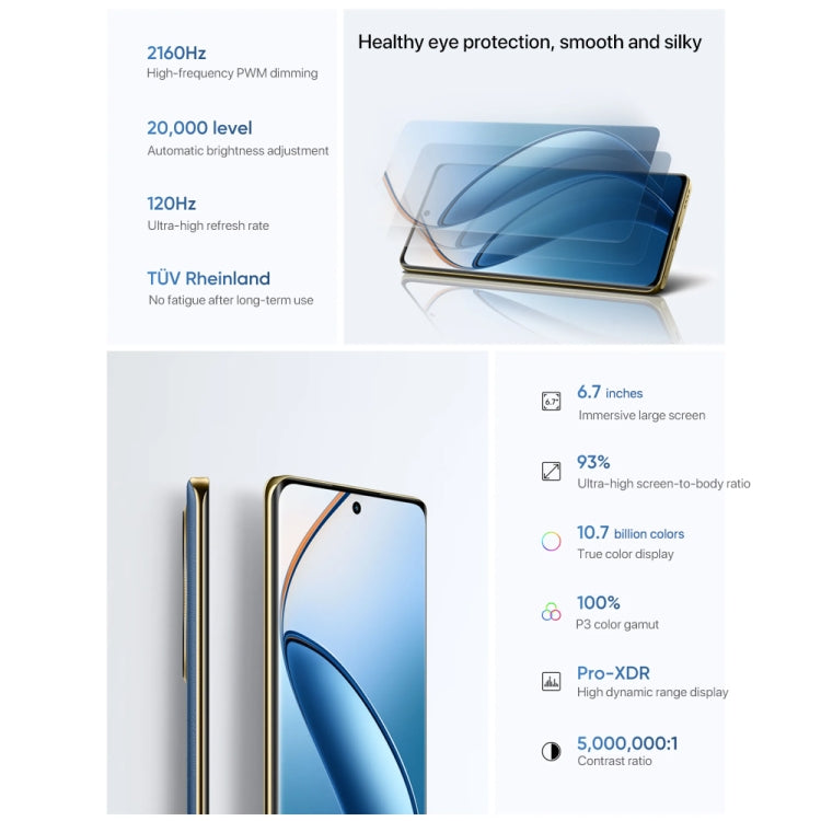 Realme 12 Pro, 8GB+256GB, Screen Fingerprint Identification, 6.7 inch Realme UI 5.0 Snapdragon 6 Gen 1 Octa Core, NFC, Network: 5G, Support Google Play (Blue) - OPPO by Realme | Online Shopping UK | buy2fix