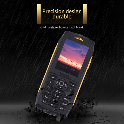 Rugtel R1C Rugged Phone, IP68 Waterproof Dustproof Shockproof, 2.4 inch, MTK6261D, 2000mAh Battery, SOS, FM, Dual SIM(Yellow) - Others by Rugtel | Online Shopping UK | buy2fix