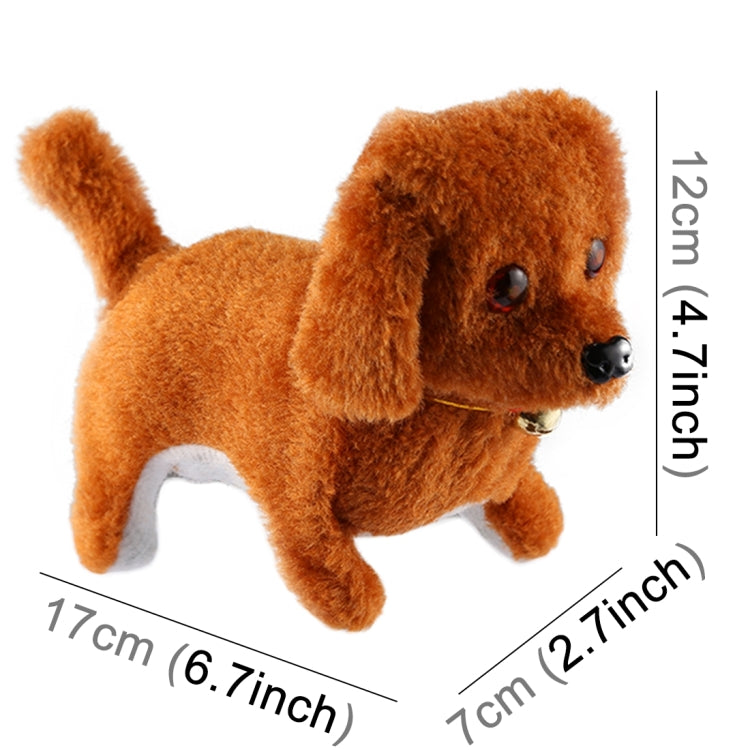 2 PCS Plush Puppy Electric Toys Can Will Move Forward / Will Backwards / Sounding and Luminous Eyes, Random Color Delivery - Electronic Pets by buy2fix | Online Shopping UK | buy2fix