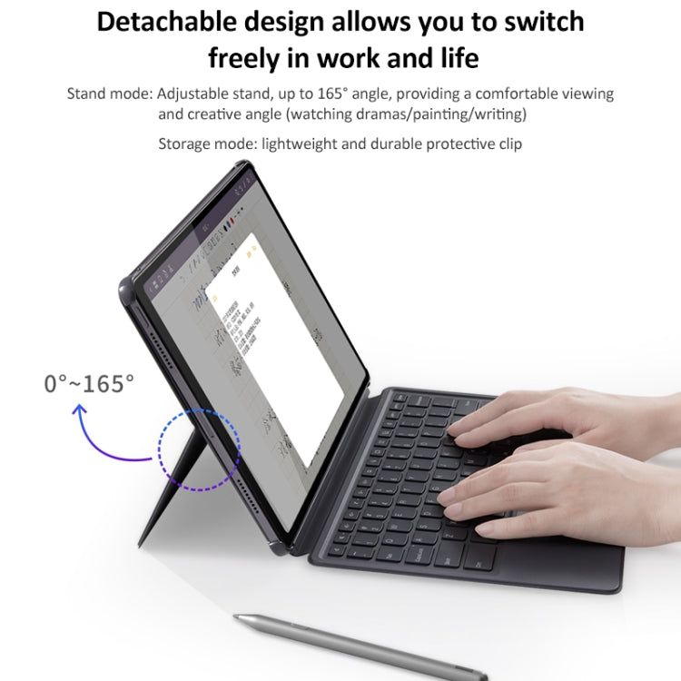 Original Lenovo Magnetic Suction Keyboard with Detachable Holder Set for Lenovo Pad Pro 12.7 - Lenovo Keyboard by Lenovo | Online Shopping UK | buy2fix