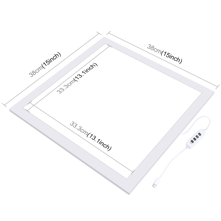 PULUZ 1000LM LED Acrylic No Polar Dimming Shadowless Light Pad with Switch for 40cm Photo Studio Box(EU Plug) -  by PULUZ | Online Shopping UK | buy2fix