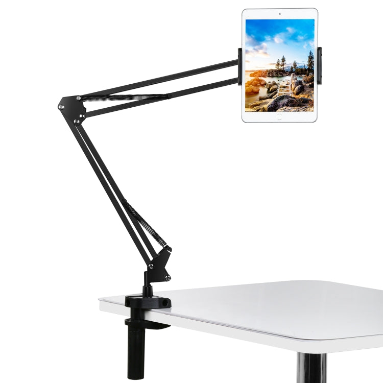 PULUZ  Live Broadcast Desktop Arm Stand Suspension Clamp Holder with Tablet PC Clamp(Black) - Stand by PULUZ | Online Shopping UK | buy2fix