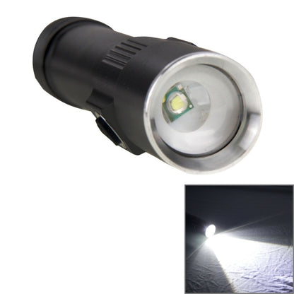 White Light Dimmable Rechargeable Flashlight , 3-Modes with Magnetic & Lanyard(Black) - LED Flashlight by buy2fix | Online Shopping UK | buy2fix