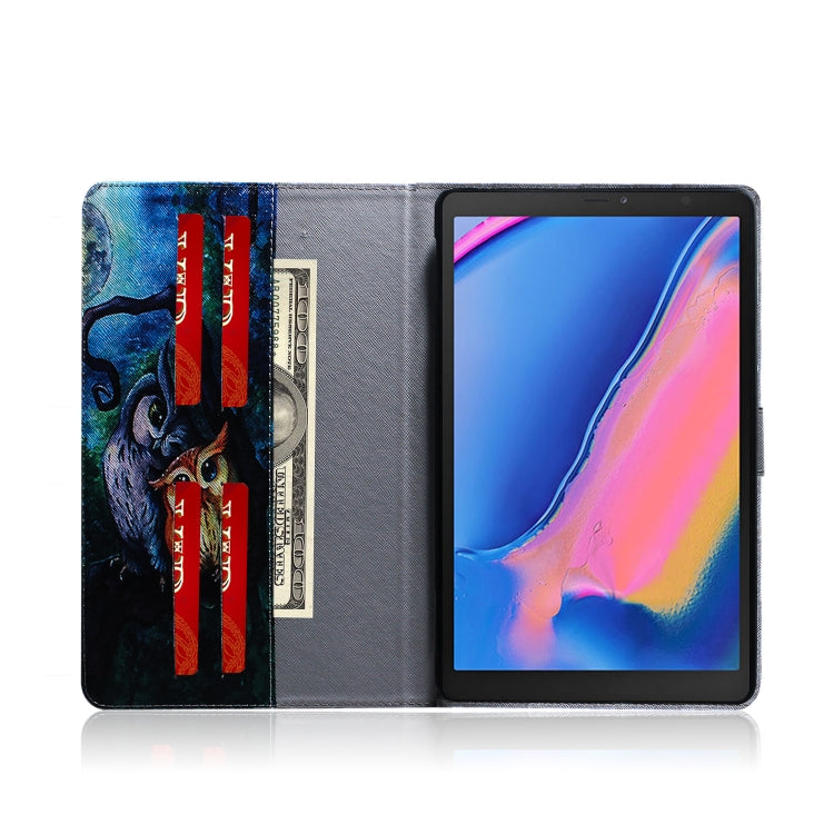 Oil Owl Pattern Horizontal Flip Leather Case for Galaxy Tab A 8 (2019) / P200 / P205, with Holder & Card Slot & Wallet - Tab A 8.0 & S Pen (2019) P200/P205 by buy2fix | Online Shopping UK | buy2fix