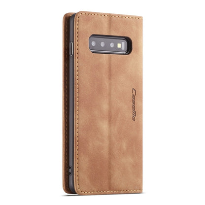 CaseMe-013 Multifunctional Retro Frosted Horizontal Flip Leather Case for Galaxy S10, with Card Slot & Holder & Wallet (Brown) - Galaxy Phone Cases by CaseMe | Online Shopping UK | buy2fix