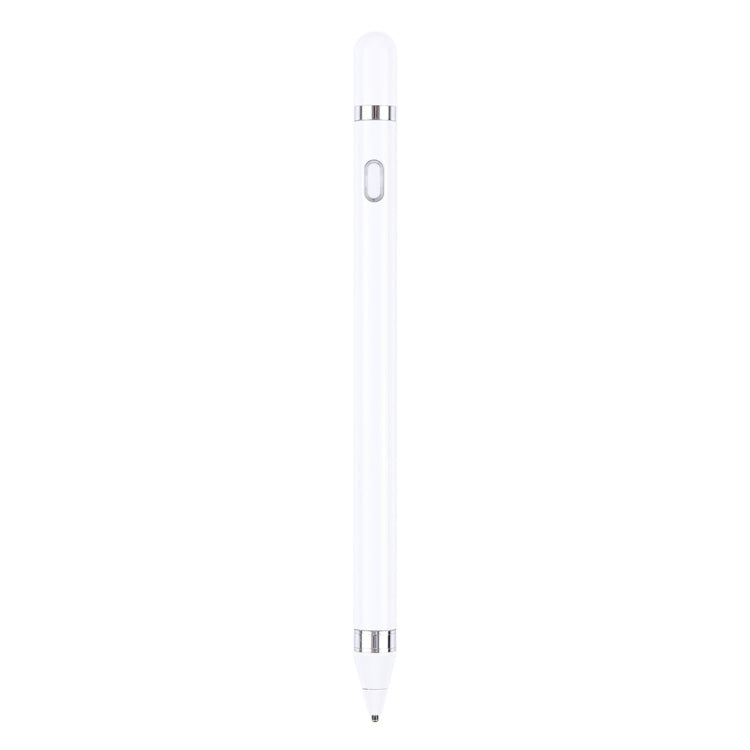 Short Universal Rechargeable Capacitive Touch Screen Stylus Pen with 2.3mm Superfine Metal Nib, For iPhone, iPad, Samsung, and Other Capacitive Touch Screen Smartphones or Tablet PC(White) - Stylus Pen by buy2fix | Online Shopping UK | buy2fix