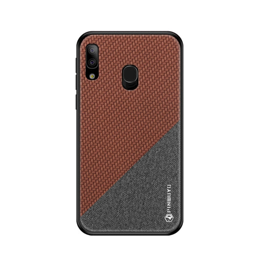 PINWUYO Honors Series Shockproof PC + TPU Protective Case for Galaxy A20E (Brown) - Galaxy Phone Cases by PINWUYO | Online Shopping UK | buy2fix
