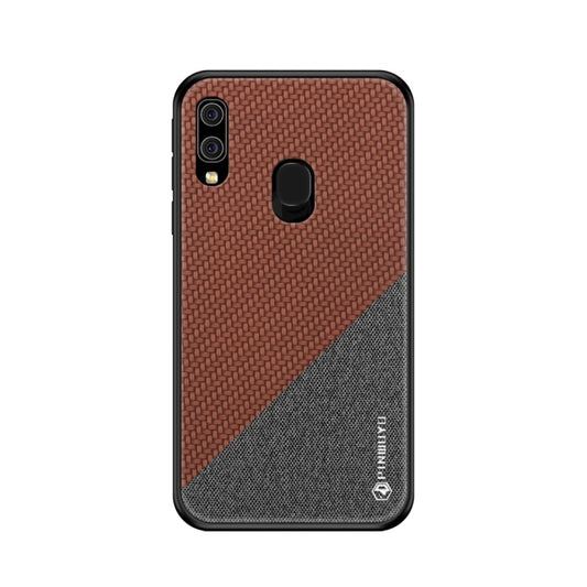 PINWUYO Honors Series Shockproof PC + TPU Protective Case for Galaxy A20 / A30 (Brown) - Galaxy Phone Cases by PINWUYO | Online Shopping UK | buy2fix