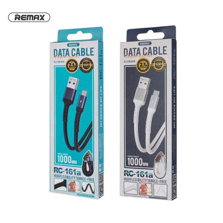 REMAX RC-161a Kayla Series 2.1A USB to USB-C / Type-C Data Cable, Cable Length: 1m (White) - USB-C & Type-C Cable by REMAX | Online Shopping UK | buy2fix