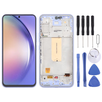 For Samsung Galaxy A54 5G SM-A546 6.43 inch OLED LCD Screen Digitizer Full Assembly with Frame (Purple) - Galaxy A Series Parts by buy2fix | Online Shopping UK | buy2fix