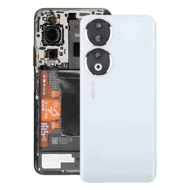 For Honor 90 Battery Back Cover with Camera Lens(White) - Back Cover by buy2fix | Online Shopping UK | buy2fix