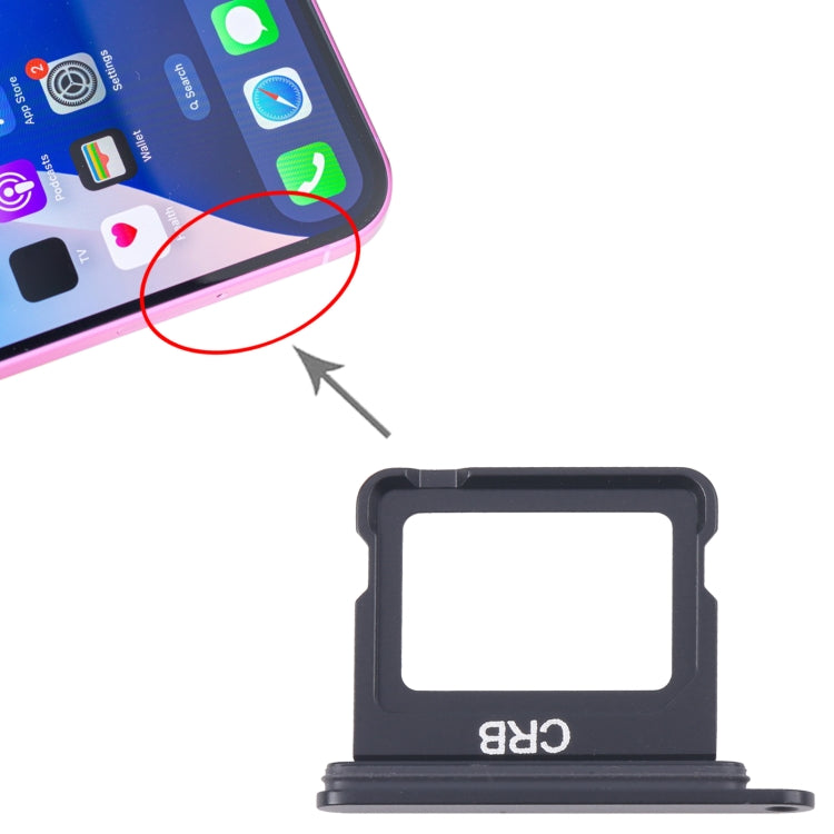 For iPhone 16 SIM Card Tray (Black) -  by buy2fix | Online Shopping UK | buy2fix