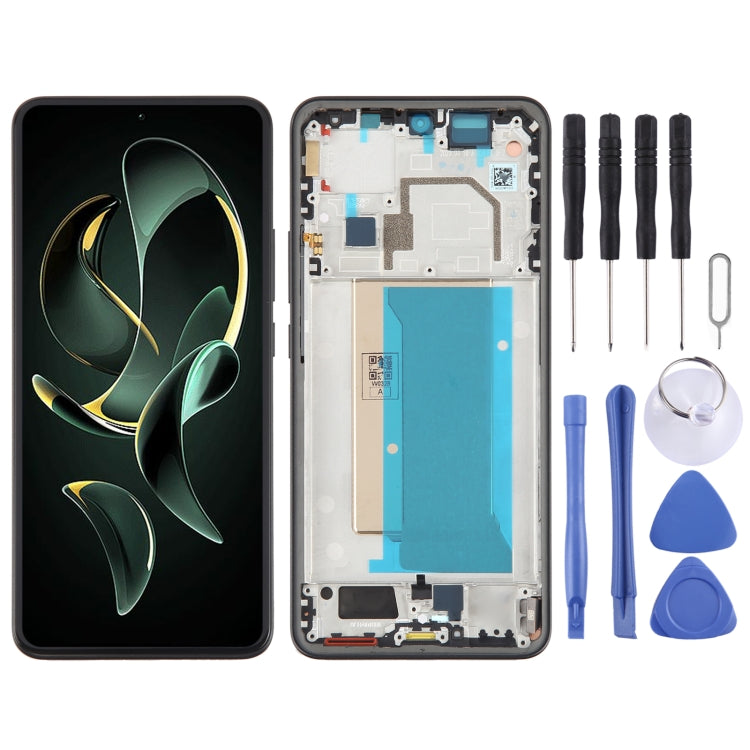 For Xiaomi 13T Original AMOLED Material LCD Screen Digitizer Full Assembly with Frame (Black) - LCD Screen by buy2fix | Online Shopping UK | buy2fix