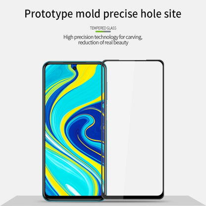 For Xiaomi Redmi Note 9 MOFI 9H 3D Explosion-proof Curved Screen Tempered Glass Film(Black) -  by MOFI | Online Shopping UK | buy2fix