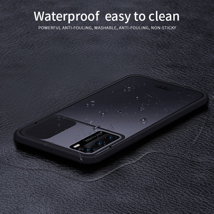 For Huawei P40 MOFI Xing Dun Series PC + TPU Anti-peep Waterproof And Anti-drop All-inclusive Protective Shell, Translucent Frosted(Black) - Huawei Cases by MOFI | Online Shopping UK | buy2fix