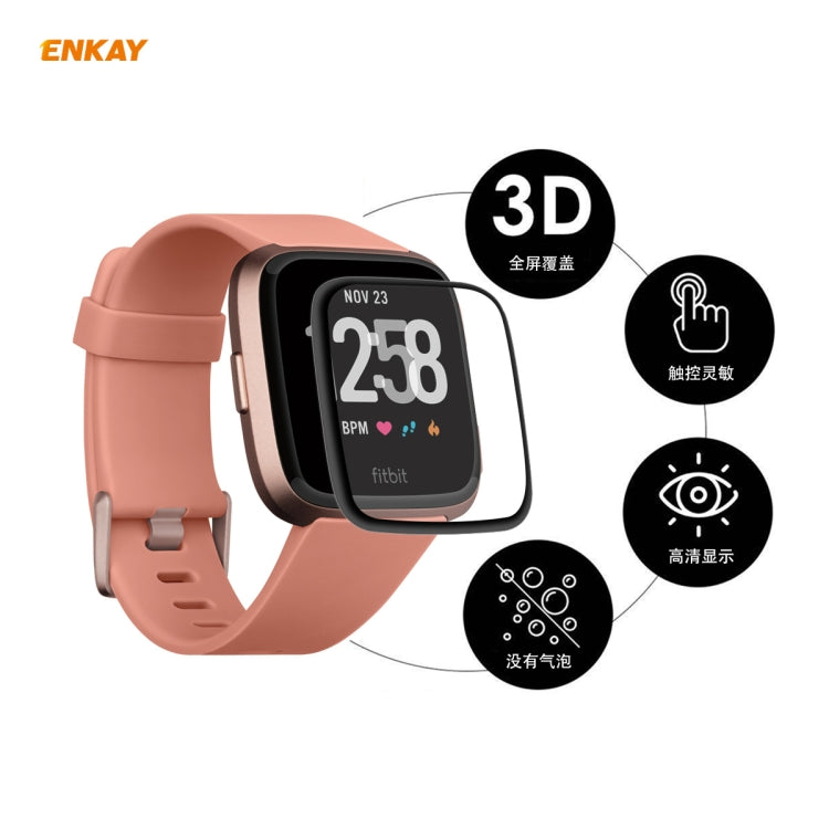 5 PCS For Fitbit Versa 3 / Fitbit Sense ENKAY Hat-Prince 3D Full Screen Soft PC Edge + PMMA HD Screen Protector Film - Screen Protector by ENKAY | Online Shopping UK | buy2fix