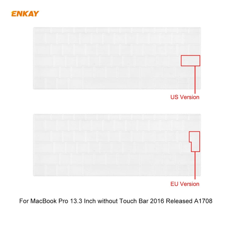 ENKAY 3 in 1 Crystal Laptop Protective Case + US Version TPU Keyboard Film + Anti-dust Plugs Set for MacBook Pro 13.3 inch A1708 (without Touch Bar)(Green) - MacBook Pro Cases by ENKAY | Online Shopping UK | buy2fix