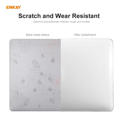 ENKAY 3 in 1 Crystal Laptop Protective Case + EU Version TPU Keyboard Film + Anti-dust Plugs Set for MacBook Pro 13.3 inch A1706 / A1989 / A2159 (with Touch Bar)(Transparent) - MacBook Pro Cases by ENKAY | Online Shopping UK | buy2fix