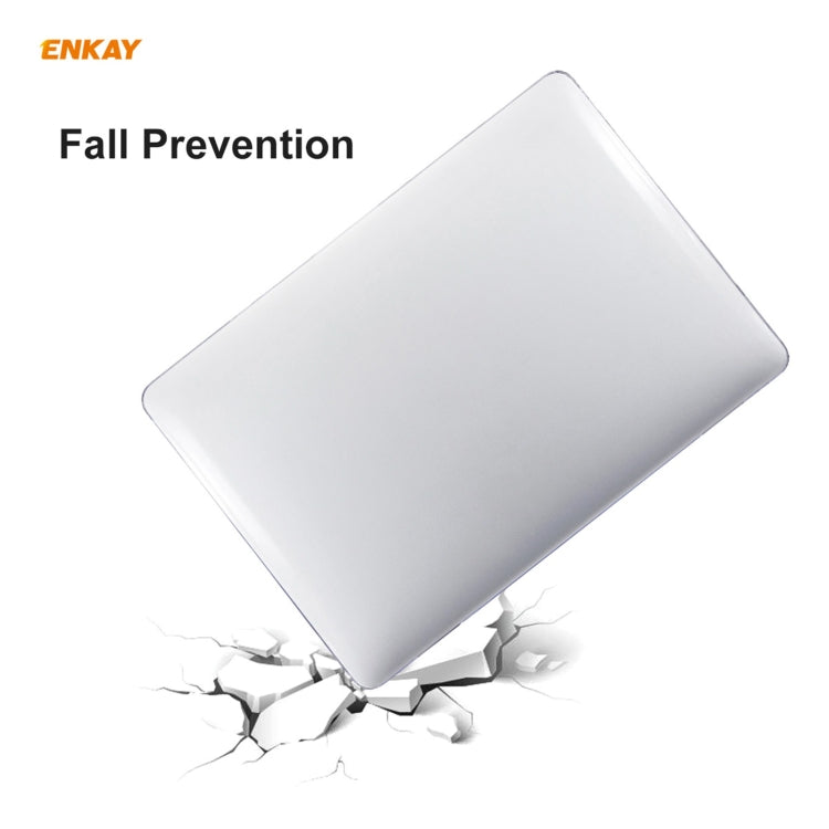 ENKAY 3 in 1 Crystal Laptop Protective Case + EU Version TPU Keyboard Film + Anti-dust Plugs Set for MacBook Pro 13.3 inch A1706 / A1989 / A2159 (with Touch Bar)(Transparent) - MacBook Pro Cases by ENKAY | Online Shopping UK | buy2fix