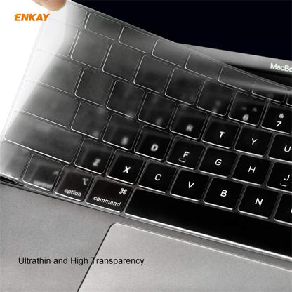 ENKAY 3 in 1 Crystal Laptop Protective Case + EU Version TPU Keyboard Film + Anti-dust Plugs Set for MacBook Pro 13.3 inch A1706 / A1989 / A2159 (with Touch Bar)(Orange) - MacBook Pro Cases by ENKAY | Online Shopping UK | buy2fix