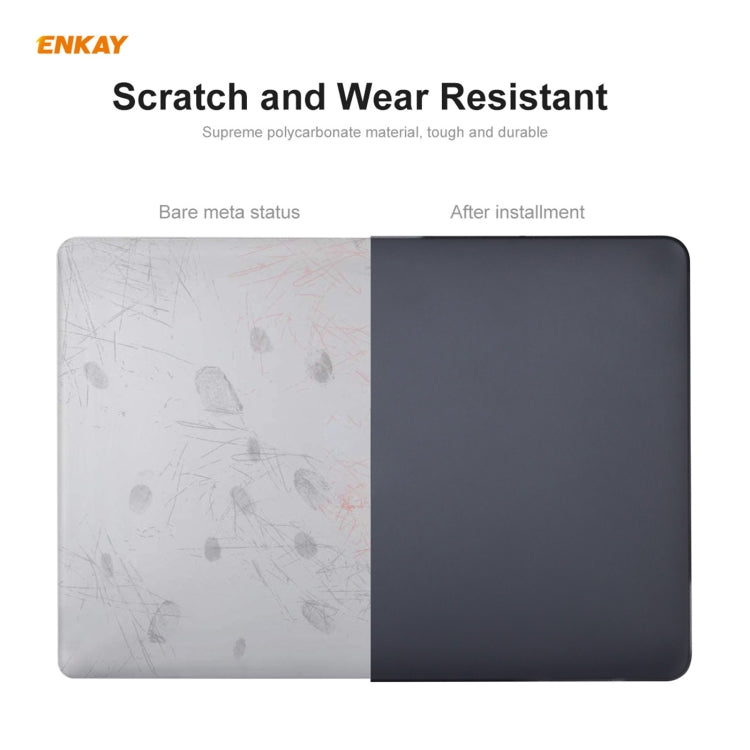 ENKAY 3 in 1 Matte Laptop Protective Case + US Version TPU Keyboard Film + Anti-dust Plugs Set for MacBook Pro 13.3 inch A1706 / A1989 / A2159 (with Touch Bar)(Grey) - MacBook Pro Cases by ENKAY | Online Shopping UK | buy2fix