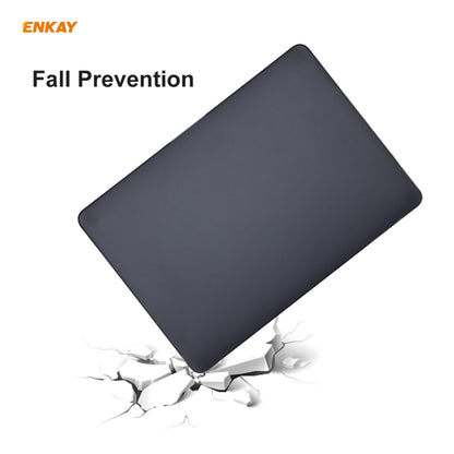 ENKAY 3 in 1 Matte Laptop Protective Case + EU Version TPU Keyboard Film + Anti-dust Plugs Set for MacBook Pro 15.4 inch A1707 & A1990 (with Touch Bar)(Purple) - MacBook Pro Cases by ENKAY | Online Shopping UK | buy2fix