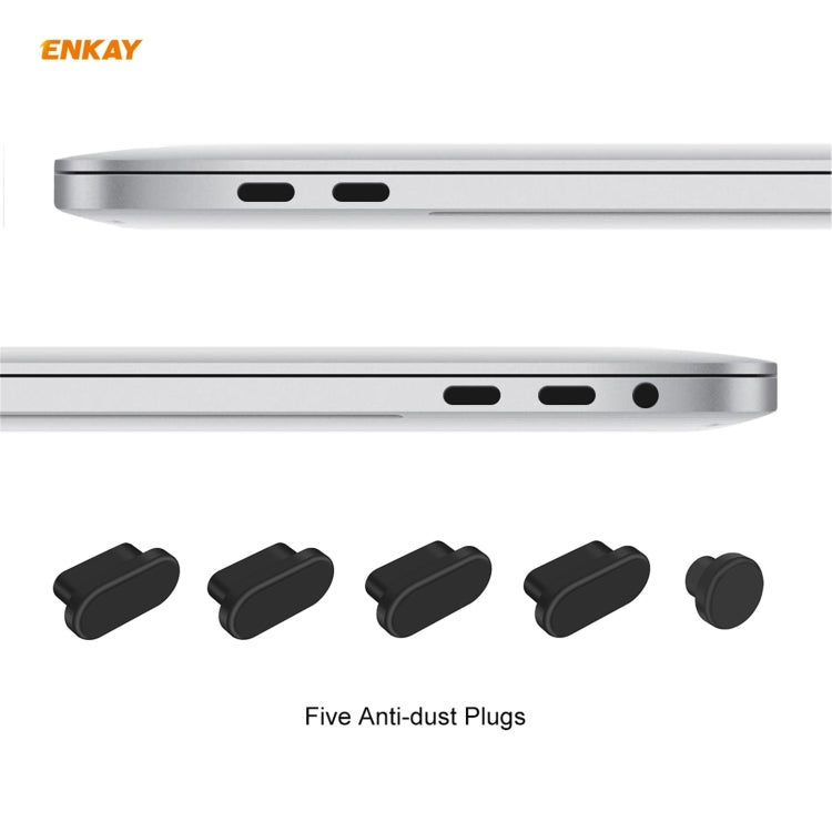 ENKAY 3 in 1 Crystal Laptop Protective Case + US Version TPU Keyboard Film + Anti-dust Plugs Set for MacBook Pro 15.4 inch A1707 & A1990 (with Touch Bar)(Purple) - MacBook Pro Cases by ENKAY | Online Shopping UK | buy2fix