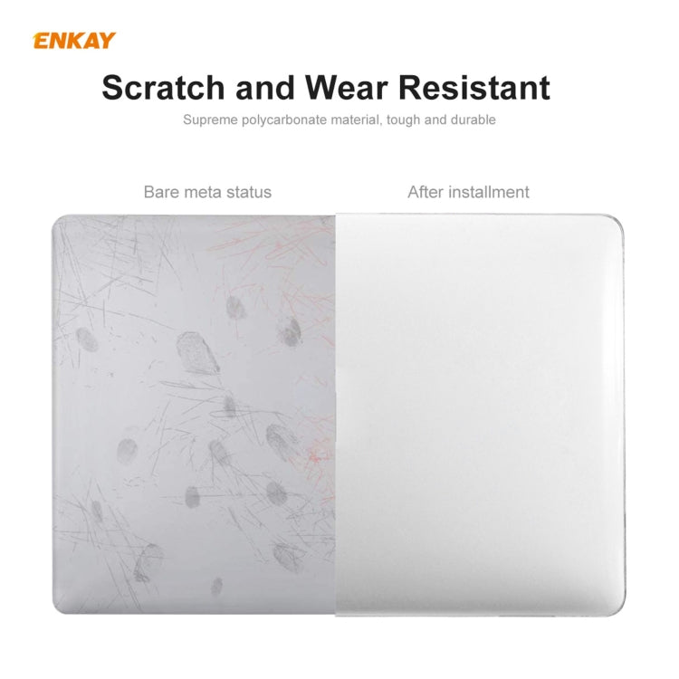 ENKAY 3 in 1 Crystal Laptop Protective Case + US Version TPU Keyboard Film + Anti-dust Plugs Set for MacBook Air 13.3 inch A1932 (2018)(Orange) - MacBook Air Cases by WIWU | Online Shopping UK | buy2fix