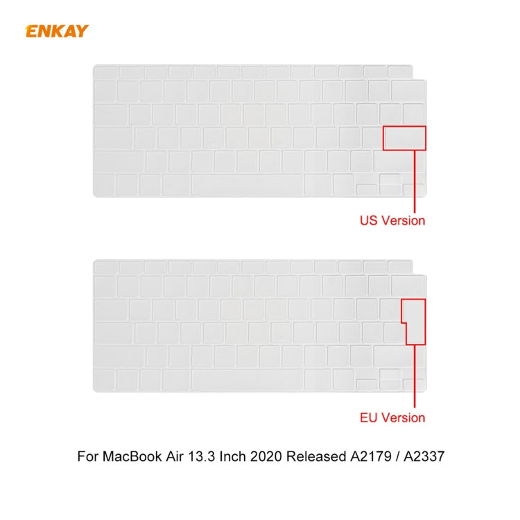 ENKAY 3 in 1 Matte Laptop Protective Case + EU Version TPU Keyboard Film + Anti-dust Plugs Set for MacBook Air 13.3 inch A2179 & A2337 (2020)(Orange) - MacBook Pro Cases by ENKAY | Online Shopping UK | buy2fix