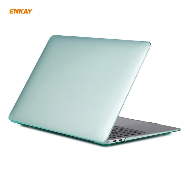 For MacBook Air 13.3 inch A2179 & A2337 2020 ENKAY 3 in 1 Crystal Laptop Protective Case + US Version TPU Keyboard Film + Anti-dust Plugs Set(Green) - MacBook Air Cases by WIWU | Online Shopping UK | buy2fix