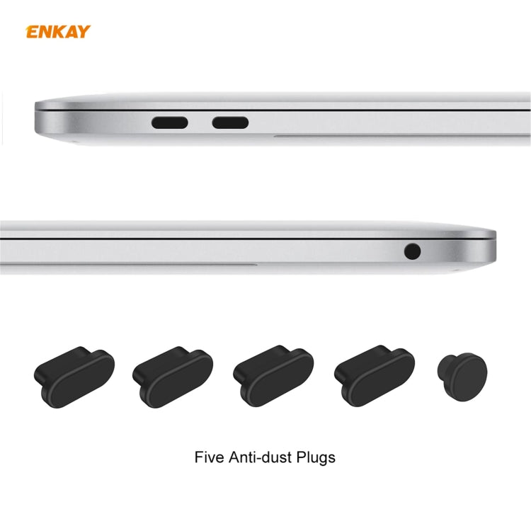 ENKAY 3 in 1 Matte Laptop Protective Case + US Version TPU Keyboard Film + Anti-dust Plugs Set for MacBook Pro 13.3 inch A2251 & A2289 & A2338 (with Touch Bar)(Grey) - MacBook Pro Cases by ENKAY | Online Shopping UK | buy2fix