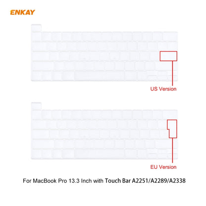 ENKAY 3 in 1 Matte Laptop Protective Case + EU Version TPU Keyboard Film + Anti-dust Plugs Set for MacBook Pro 13.3 inch A2251 & A2289 & A2338 (with Touch Bar)(Green) - MacBook Pro Cases by ENKAY | Online Shopping UK | buy2fix