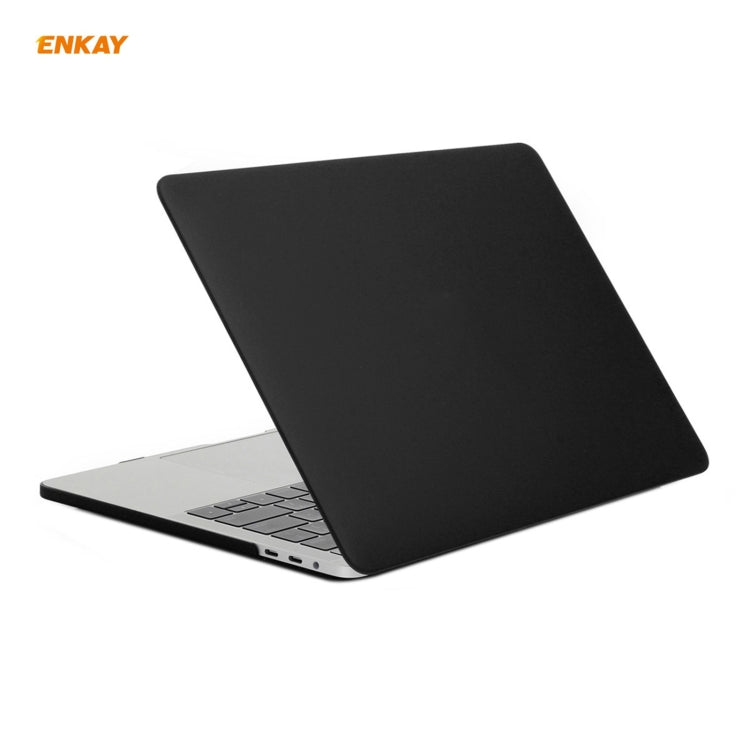 ENKAY 3 in 1 Matte Laptop Protective Case + EU Version TPU Keyboard Film + Anti-dust Plugs Set for MacBook Pro 16 inch A2141 (with Touch Bar)(Black) - MacBook Pro Cases by ENKAY | Online Shopping UK | buy2fix